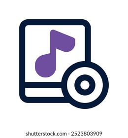 music album icon. vector dual tone icon for your website, mobile, presentation, and logo design.