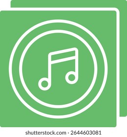 Ícone de vetor Álbum de Músicas. Pode ser usado para impressão, aplicativos móveis e da Web.