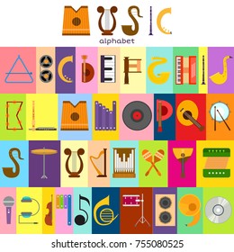 Music Alphabet Font Text Symbols Musical Stock Vector (Royalty Free ...