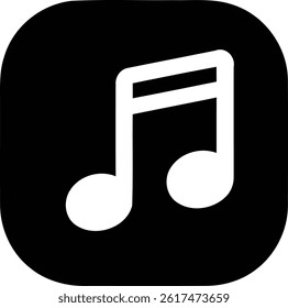 music app icon. Design is Suitable for Web Page, Mobile App, UI, UX and GUI design.