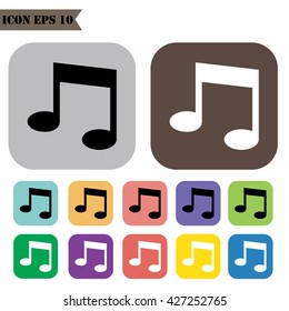 Music app icon set.Vector illustration