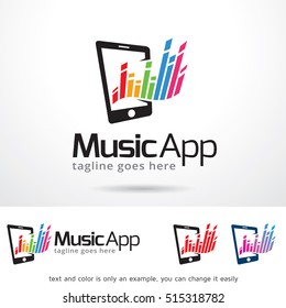 Music App Logo Template Design Vector
