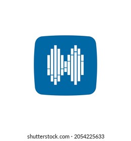 Music app technology vector logo design