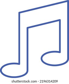 Icono vectorial de aplicación musical. Se puede usar para imprimir, móviles y aplicaciones web.