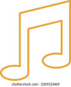 Icono vectorial de aplicación musical. Se puede usar para imprimir, móviles y aplicaciones web.