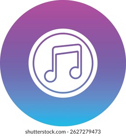 Icono de Vector de App de música. Se puede utilizar para aplicaciones de impresión, móviles y de Web.