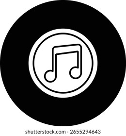 Vektorsymbol der Musik-App. Kann für Druck-, Mobil- und Web-Anwendungen verwendet werden.