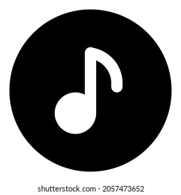 Music application with musical note in a circle