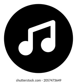Aplicación musical con diseño de iconos de notas musicales