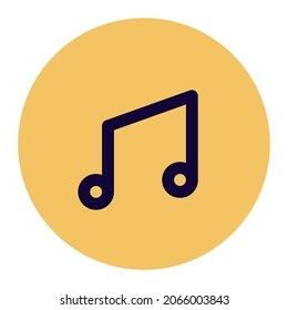 Aplicación musical con diseño de iconos de notas musicales