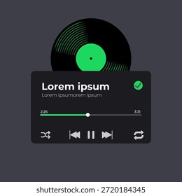 Widget de App de música. Haz girar tu música clásica