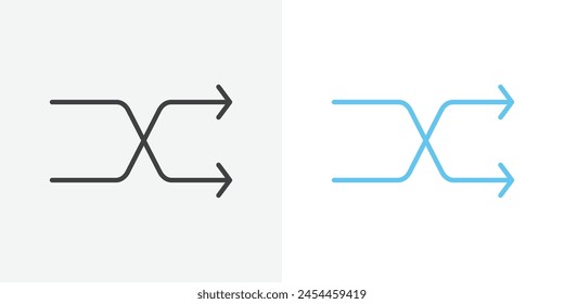 Music Arrangement Icons with Shuffle and Loop Features