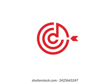 music arrow target logo icon design