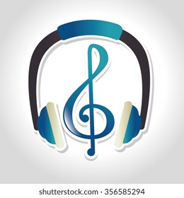 Music art graphic design, vector illustration eps10