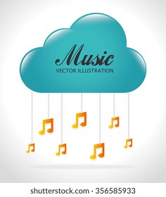 Music art graphic design, vector illustration eps10