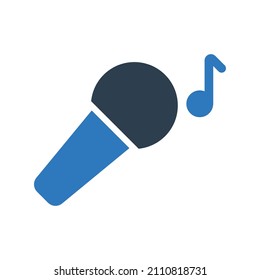 Music Artist Icon.microphone (vector Illustration)