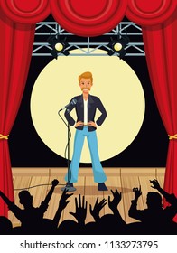 Music artist in stage