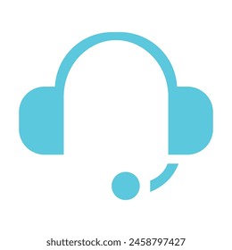 Music Audio Icon Blue and White Vector Graphic