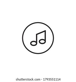 Music audio icon outline vector illustration