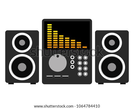 music audio player with speakers