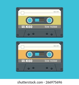 Music audio retro tape vector illustration