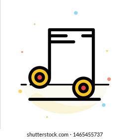 Music, Audio, School Abstract Flat Color Icon Template. Vector Icon Template background