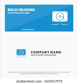 Music, Audio, Speaker, Loud SOlid Icon Website Banner and Business Logo Template