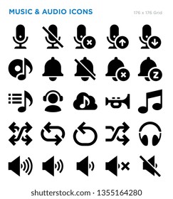 Music And Audio Vector Icon Set