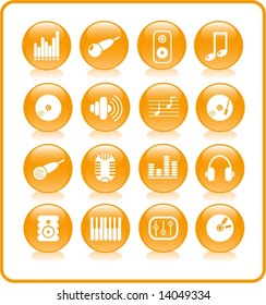 Music and audio vector icons
