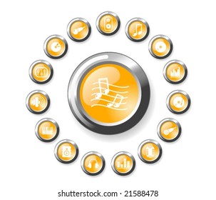 Music and audio vector icons
