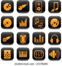 Music and audio vector icons