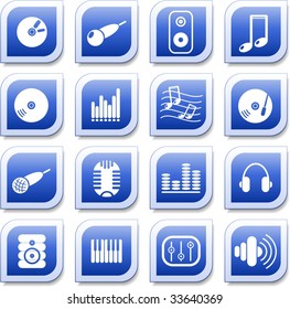 Music and audio vector icons