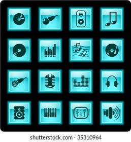 Music and audio vector icons