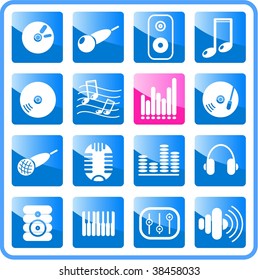 Music and audio vector icons