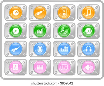 Music and audio vector icons