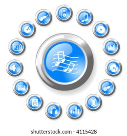 Music and audio vector icons