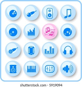 Music and audio vector icons