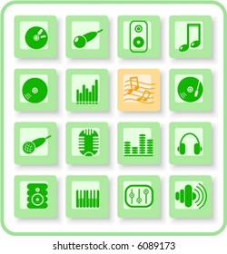 Music and audio vector icons