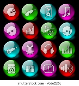 Music and audio vector icons - EPS10