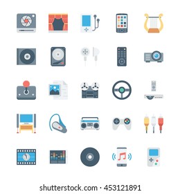 Music, Audio, Video, Cinema, Multimedia Vector Icons 3