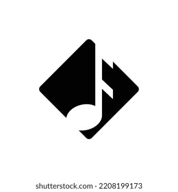 Music audio wave logo template design vector icon illustration