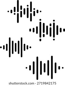 Paquete de iconos sólidos de audio de música