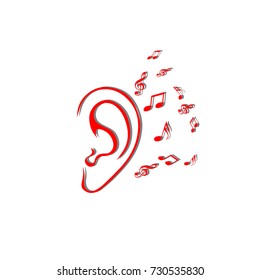 Music background. 3D icon