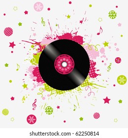 Fondo musical con elementos de navidad