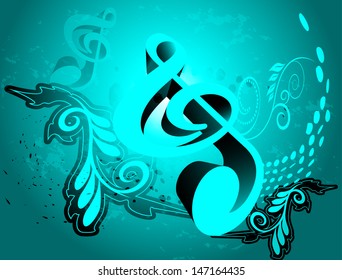 Music Background, clef