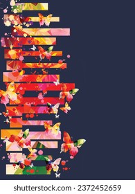 Music background with colorful piano keys vector illustration. Artistic music festival poster, live concert, creative banner design with piano keyboard and word jazz