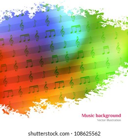 Music background. Colorful vector illustration. CD cover design template