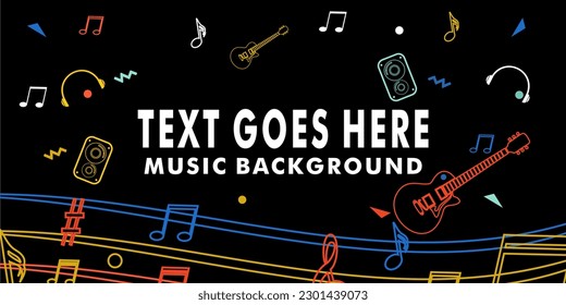 Music Background concept design banner poster illustration vector