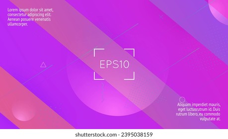 Music Background. Cool Business Pattern. Blue Digital Design. Vector Concept. Tech Horizontal Composition. Geometry Ui. House Landing Page. Pink Music Background