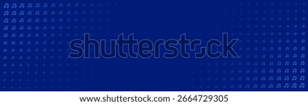 Music background with copy space for web banner design. Abstract music notes background. Music note pattern gradient effect background or wallpaper.